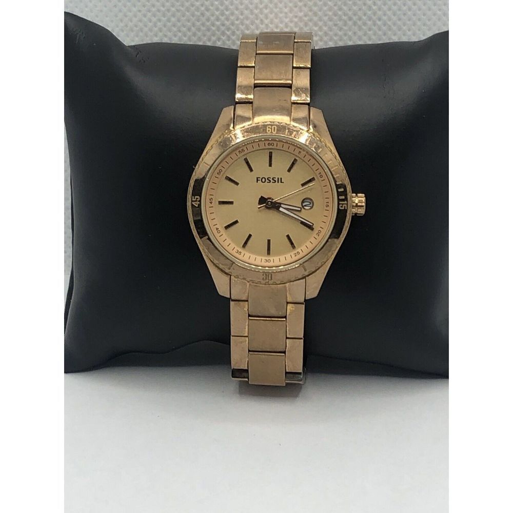 Fossil ES3019 Women's Rose Gold Stainless Steel Analog Dial Quartz Watch PQ66